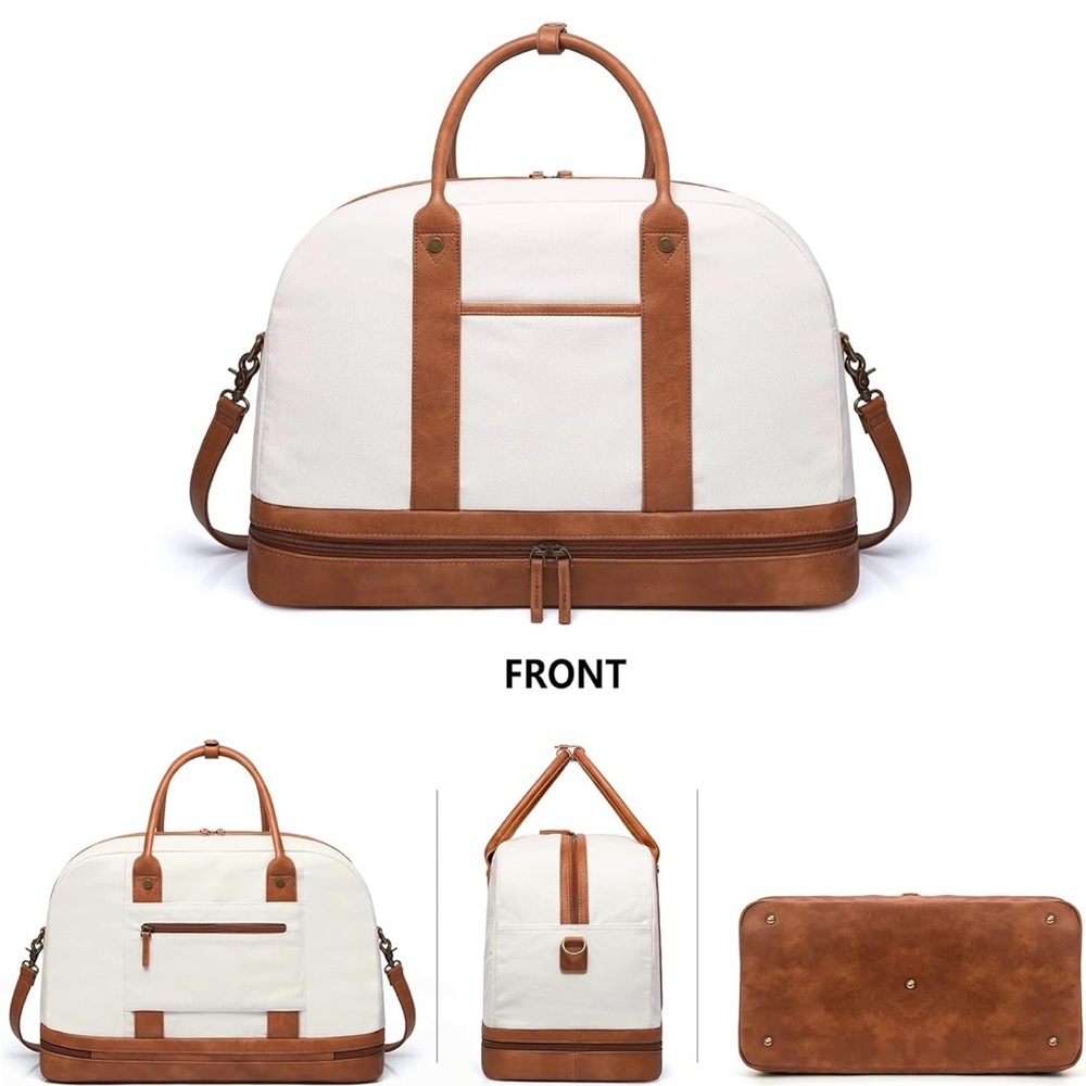 Large Canvas Weekender Bag Set - Picture 3 of 7